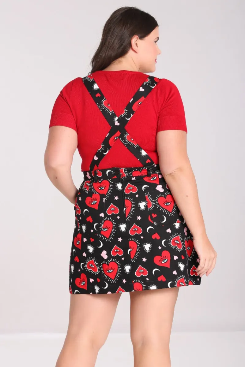 Hell Bunny Dresses|Dresses>Kate Heart Pinafore Dress Black