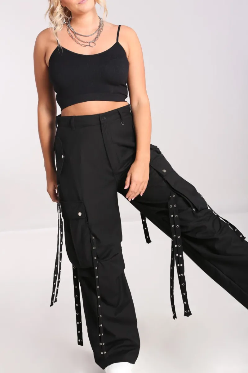Hell Bunny Trousers & Shorts|Trousers & Shorts>Kraken Trousers Black
