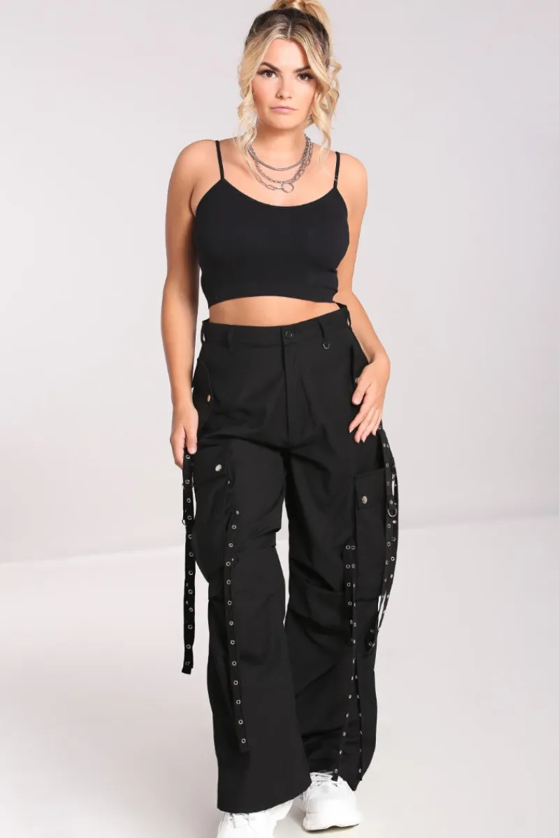 Hell Bunny Trousers & Shorts|Trousers & Shorts>Kraken Trousers Black