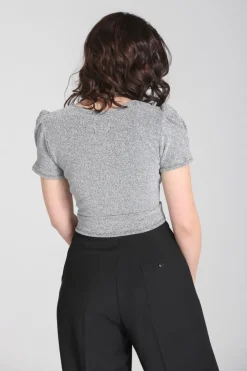 Hell Bunny Tops|Tops>Loco-Motion Top Silver