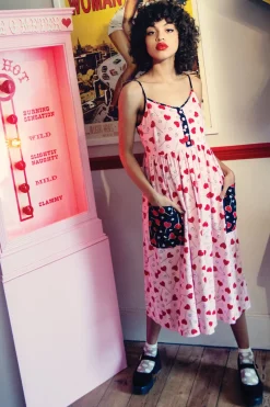 Hell Bunny Dresses|Dresses>Lollies Maxi Dress Pink