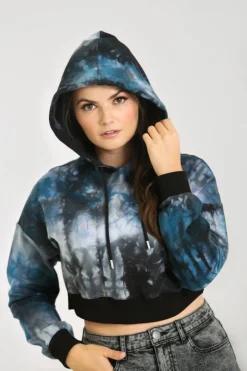 Hell Bunny Tops|Knitwear>Lost Hoodie Navy