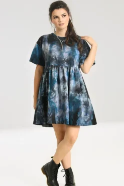 Hell Bunny Dresses|Loungewear>Lost Mini Dress Navy