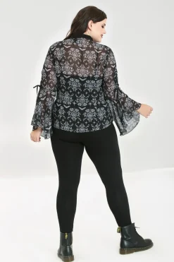 Hell Bunny Tops|Blouses>Lost Whispers Blouse Black