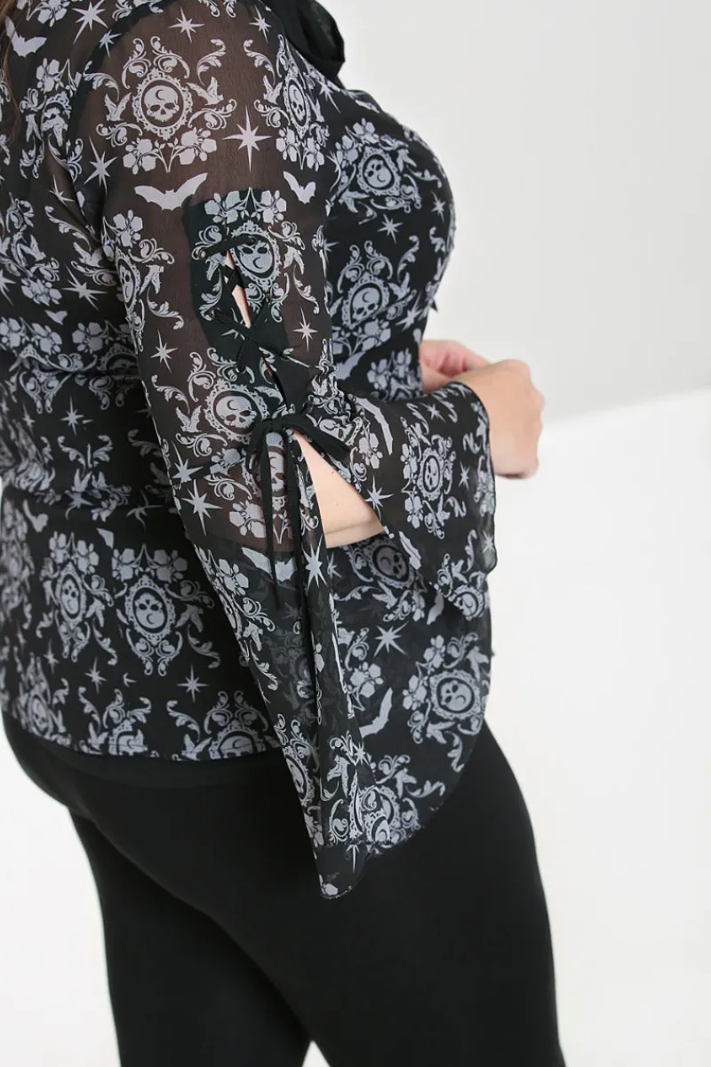 Hell Bunny Tops|Blouses>Lost Whispers Blouse Black