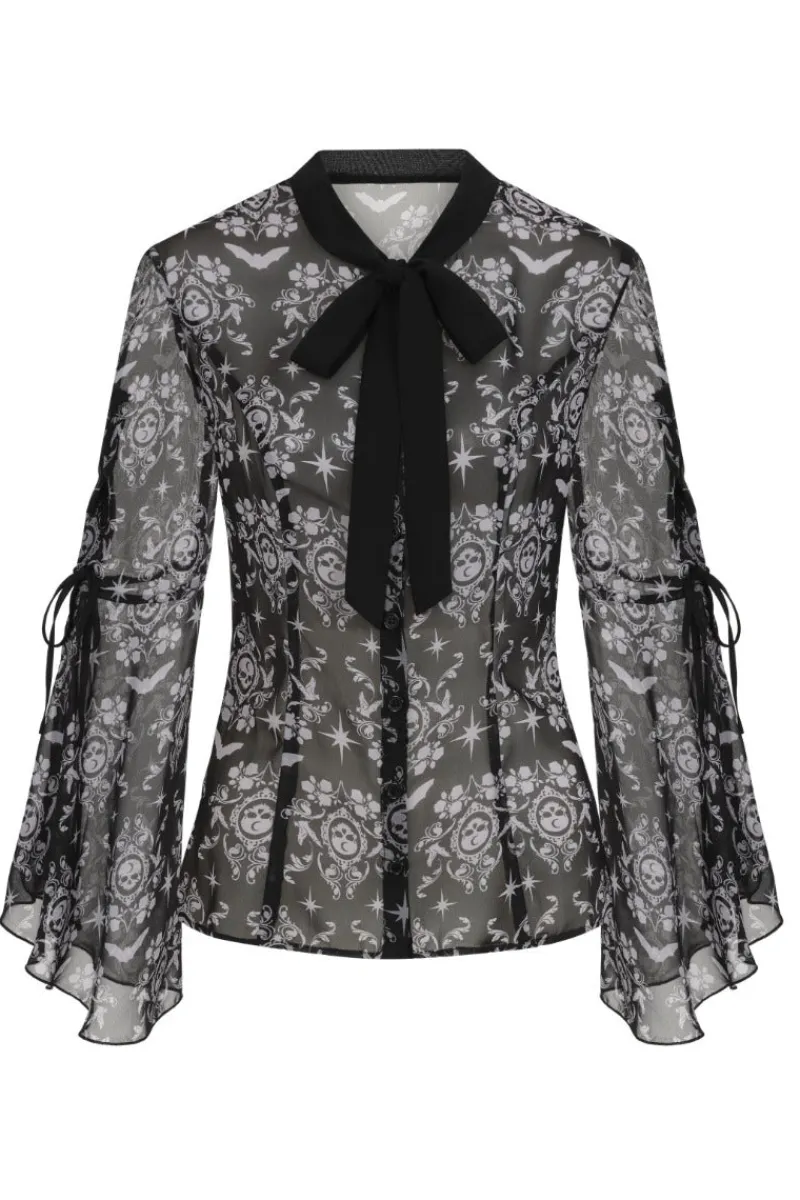 Hell Bunny Tops|Blouses>Lost Whispers Blouse Black