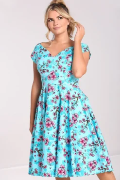 Hell Bunny Dresses With Pockets|Vintage Dresses>Louella Dress Aqua