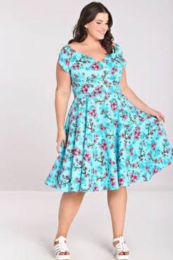 Hell Bunny Dresses With Pockets|Vintage Dresses>Louella Dress Aqua