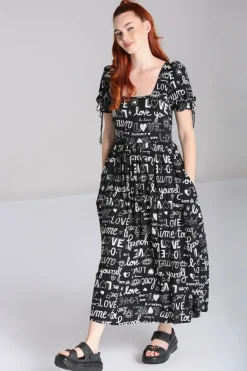 Hell Bunny Dresses>Love Yourself Maxi Dress Black