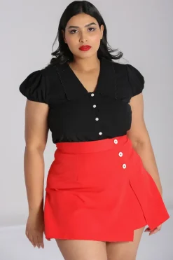Hell Bunny Tops|Blouses>Maddy Blouse Black