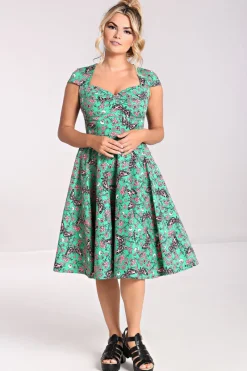 Hell Bunny Dresses|Dresses With Pockets>Madilynn 50's Dress Green