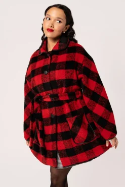 Hell Bunny Coats & Jackets|Coats & Jackets>Manhattan Coat Black/Red