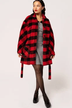 Hell Bunny Coats & Jackets|Coats & Jackets>Manhattan Coat Black/Red