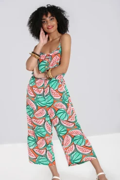 Hell Bunny Jumpsuits & Playsuits|Jumpsuits & Playsuits>Melonie Jumpsuit Orange