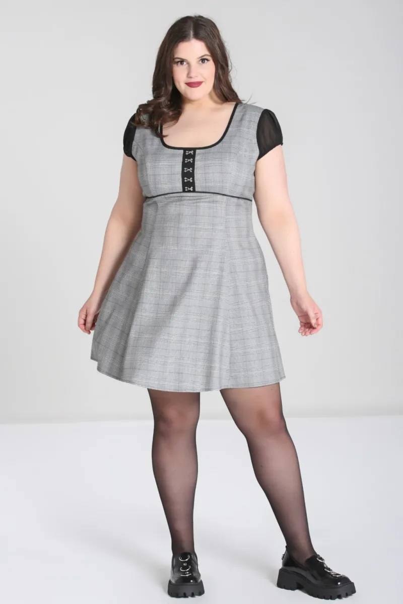 Hell Bunny Dresses|Dresses>Mina Mini Dress Grey