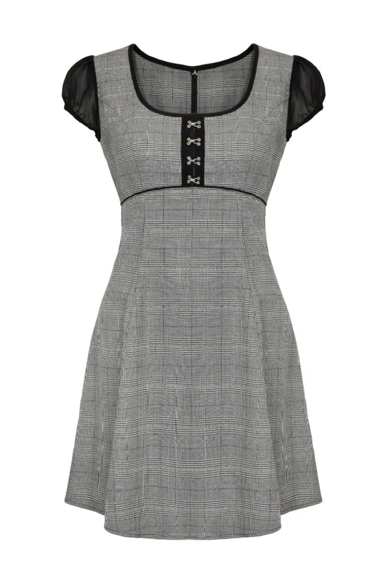 Hell Bunny Dresses|Dresses>Mina Mini Dress Grey
