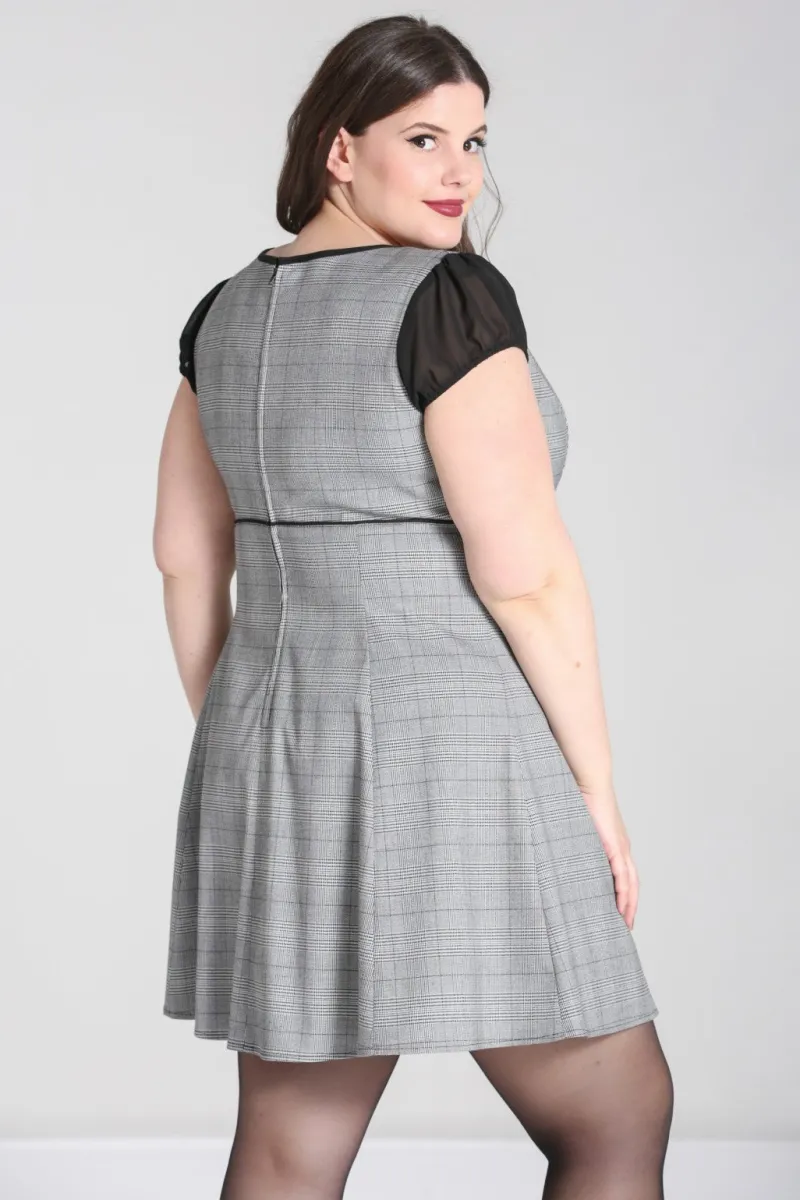 Hell Bunny Dresses|Dresses>Mina Mini Dress Grey