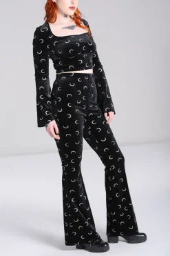Hell Bunny Trousers & Shorts|Trousers & Shorts>Misty Moon Trousers Black