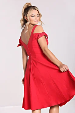 Hell Bunny Dresses|Vintage Dresses>Nancy Dress Red