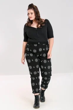 Hell Bunny Trousers & Shorts|Trousers & Shorts>Oculus Jeans Black