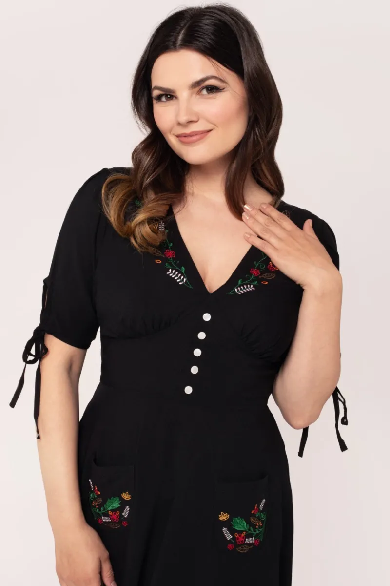 Hell Bunny Dresses|Dresses>Olivia Mid Dress Black
