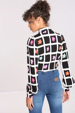 Hell Bunny Blouses|Tops>Oopsie Daisy Blouse Black