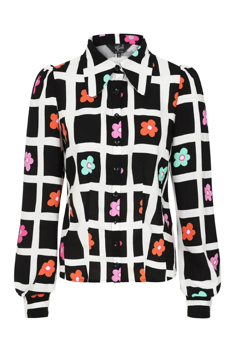 Hell Bunny Blouses|Tops>Oopsie Daisy Blouse Black