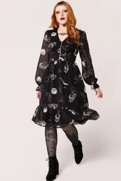 Hell Bunny Dresses|Midi Dresses>Over The Moon Dress Black