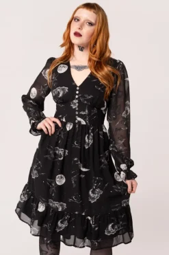 Hell Bunny Dresses|Midi Dresses>Over The Moon Dress Black