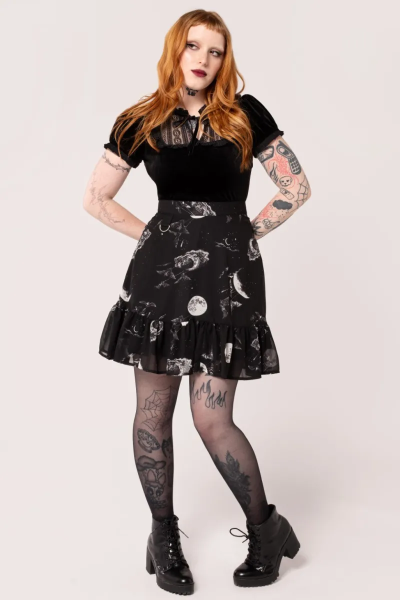 Hell Bunny Skirts|Skirts>Over The Moon Skirt Black