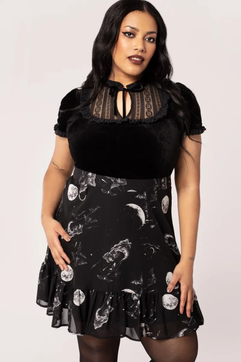 Hell Bunny Skirts|Skirts>Over The Moon Skirt Black