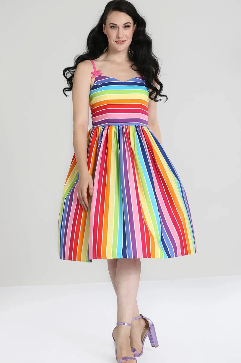 Hell Bunny Dresses|Dresses>Over The Rainbow 50's Dress MultiColour