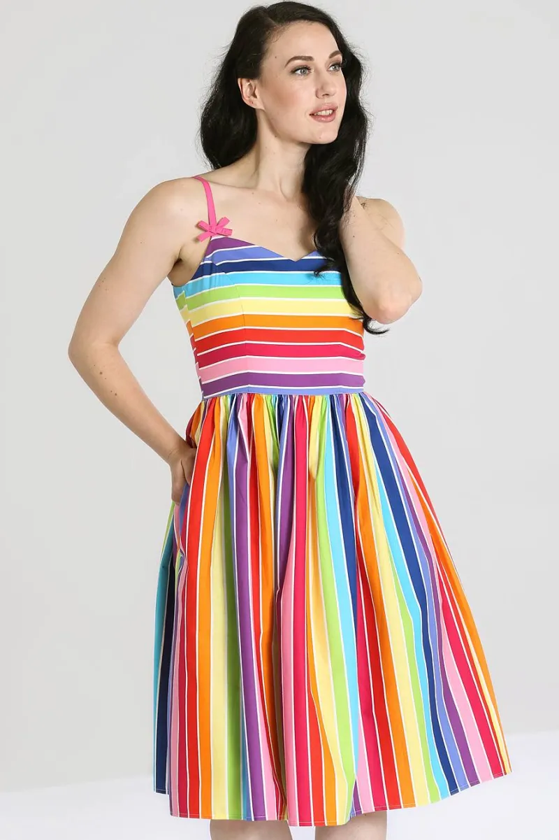 Hell Bunny Dresses|Dresses>Over The Rainbow 50's Dress MultiColour