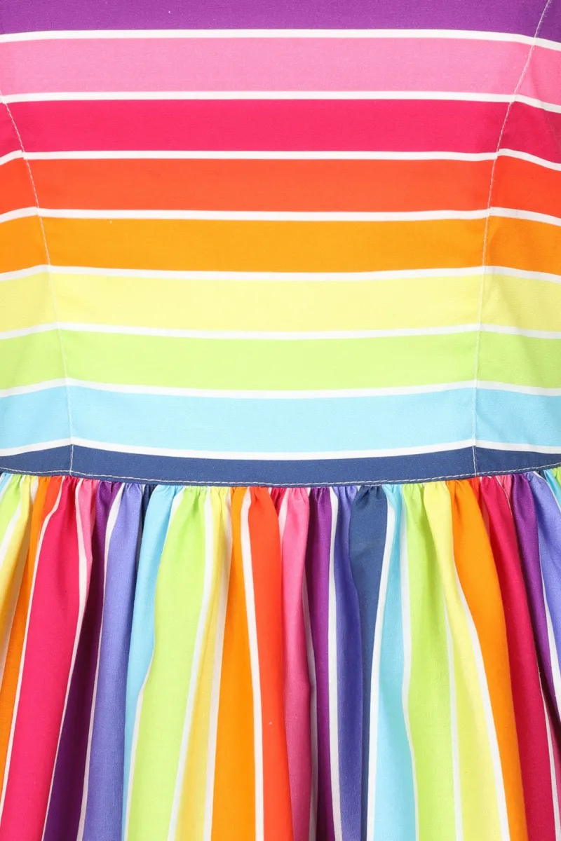 Hell Bunny Dresses|Dresses>Over The Rainbow 50's Dress MultiColour
