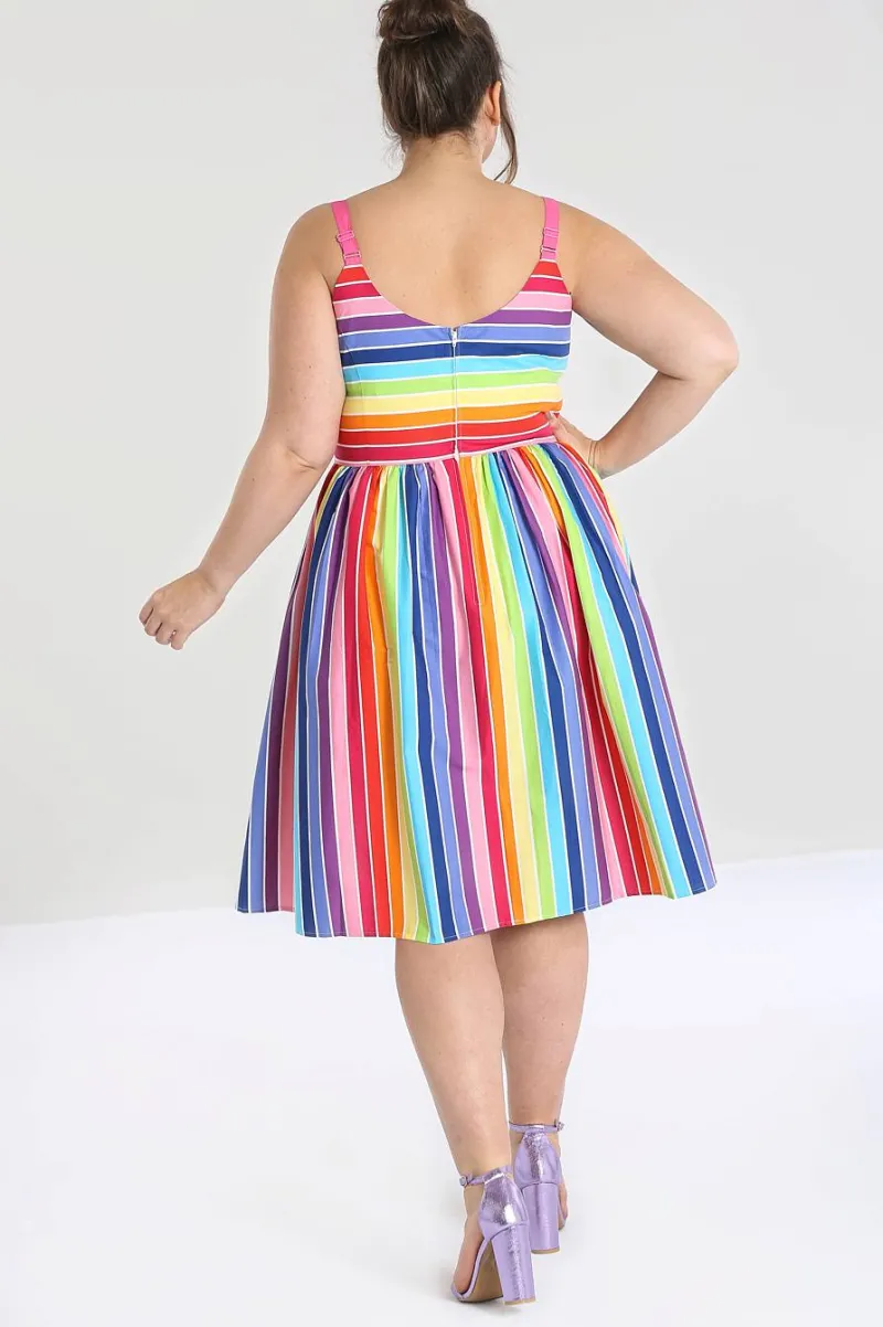 Hell Bunny Dresses|Dresses>Over The Rainbow 50's Dress MultiColour