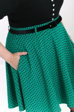 Hell Bunny Skirts|Skirts>Paradisum Mini Skirt Green