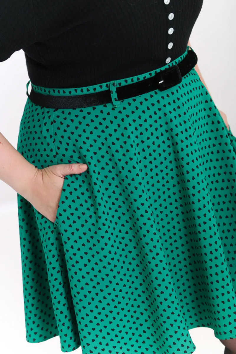 Hell Bunny Skirts|Skirts>Paradisum Mini Skirt Green