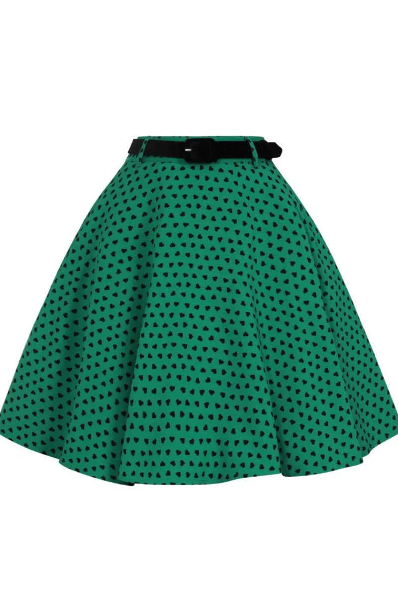 Hell Bunny Skirts|Skirts>Paradisum Mini Skirt Green