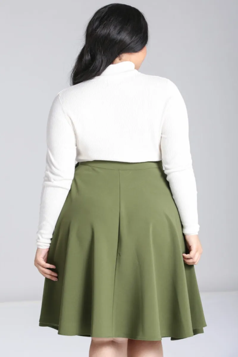 Hell Bunny Skirts|Skirts>Ravenwood Skirt Khaki