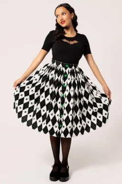 Hell Bunny Skirts|Skirts>Regina Skirt Black/White