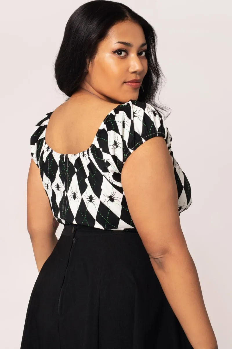 Hell Bunny Tops|Tops>Regina Top Black/White