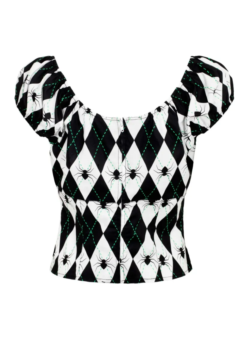 Hell Bunny Tops|Tops>Regina Top Black/White