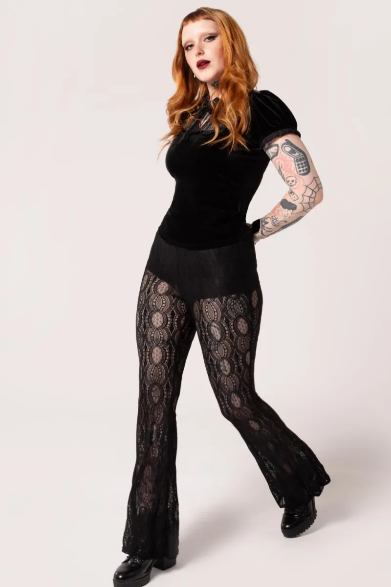 Hell Bunny Trousers & Shorts|Trousers & Shorts>Rhea Trousers Black