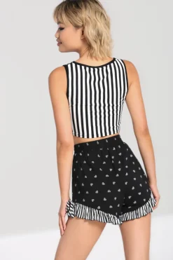 Hell Bunny Tops|Tops>Ribcage Crop Top Black