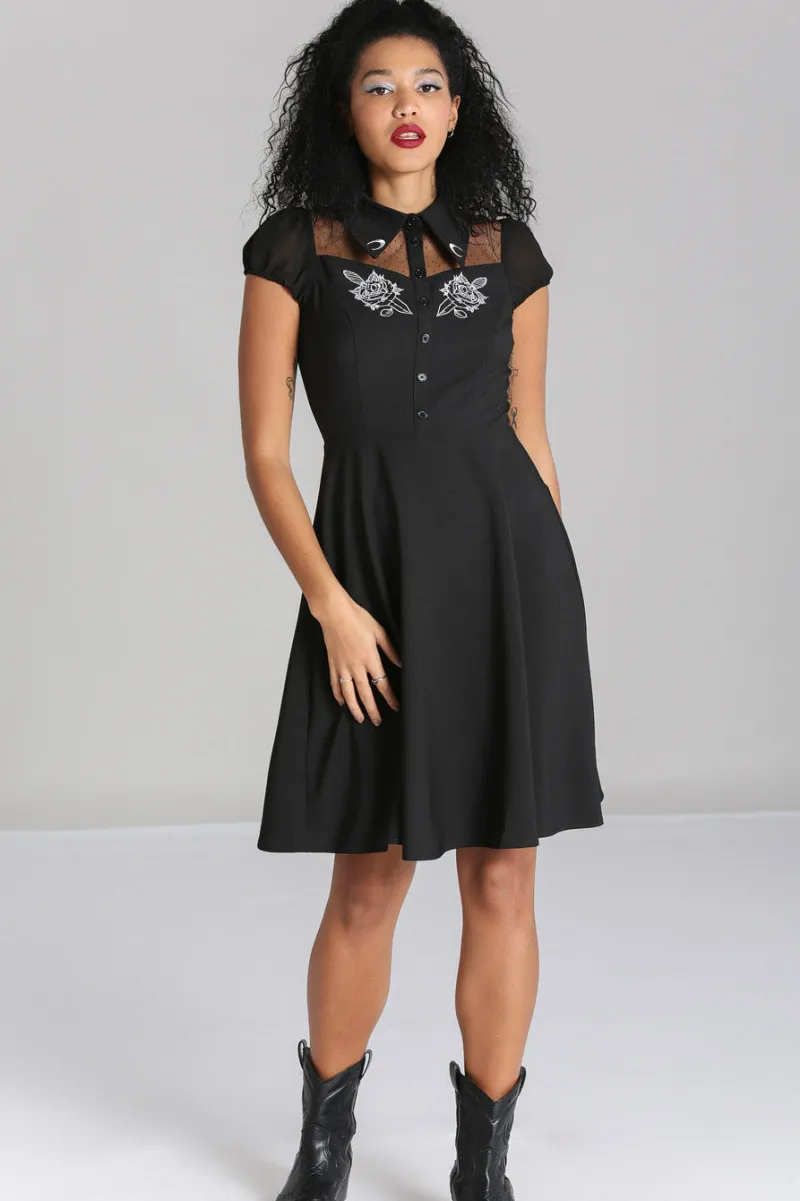 Hell Bunny Dresses|Dresses With Pockets>Roesia Dress Black