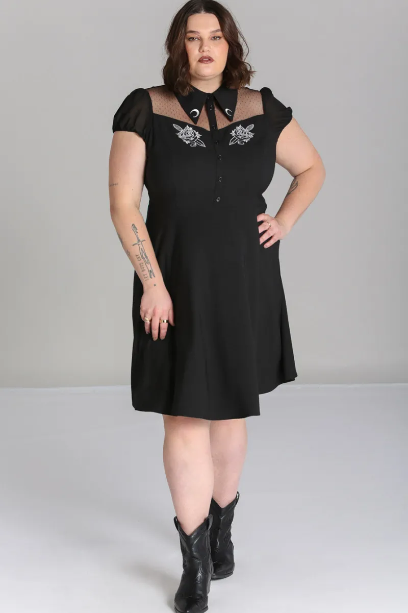 Hell Bunny Dresses|Dresses With Pockets>Roesia Dress Black