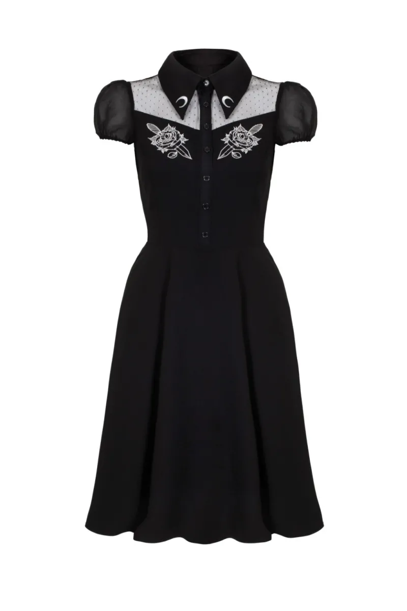 Hell Bunny Dresses|Dresses With Pockets>Roesia Dress Black