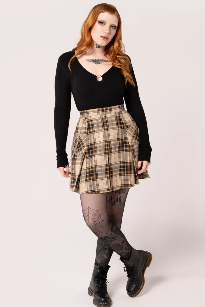 Hell Bunny Skirts|Skirts>Saffie Skirt Brown