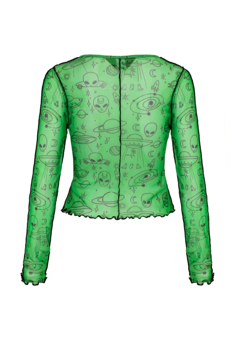 Hell Bunny Tops|Tops>Scully Top Green