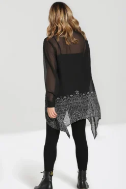 Hell Bunny Tops|Blouses>Secret Gate Tunic Black